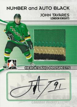 2009-10 In The Game Heroes and Prospects - Game Used Emblems Autographs #MA-JT John Tavares  Front