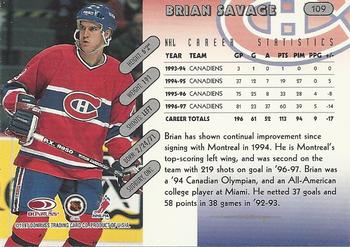 1997-98 Donruss #109 Brian Savage Back
