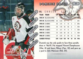 1997-98 Donruss #9 Dominik Hasek Back