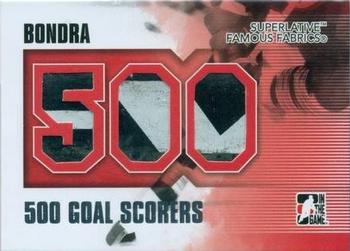 2009-10 In The Game Superlative - Famous Fabrics 500 Goal Scorers Sticks Silver #GSS-37 Peter Bondra Front