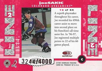 1997-98 Donruss - Line 2 Line #12 Joe Sakic Back