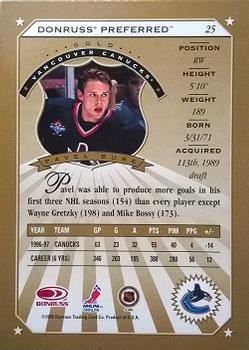 1997-98 Donruss Preferred #25 Pavel Bure Back