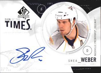 2009-10 SP Authentic - Sign of the Times #ST-WE Shea Weber Front