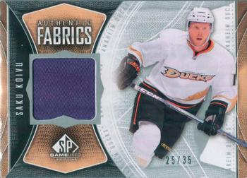 2009-10 SP Game Used - Authentic Fabrics Patches #AF-SK Saku Koivu  Front
