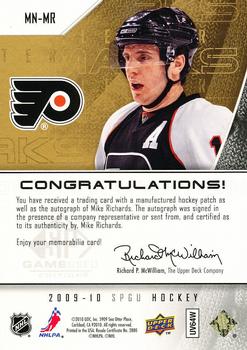 2009-10 SP Game Used - Marks of a Nation #MN-MR Mike Richards  Back