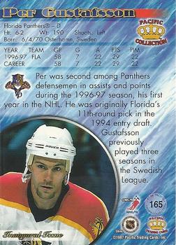1997-98 Pacific Crown Collection #165 Per Gustafsson Back