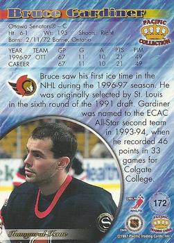 1997-98 Pacific Crown Collection #172 Bruce Gardiner Back