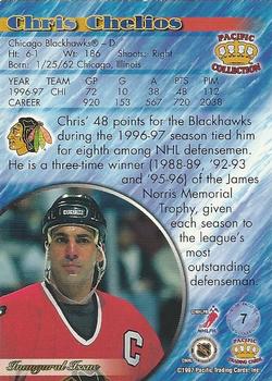1997-98 Pacific Crown Collection #7 Chris Chelios Back