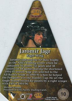 1997-98 Pacific Crown Collection - Cramer's Choice #10 Jaromir Jagr Back