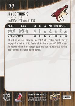 2009-10 Upper Deck MVP - Gold Script #77 Kyle Turris  Back