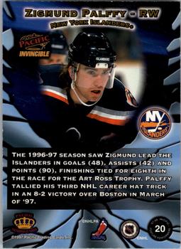 1997-98 Pacific Invincible - Feature Performers #20 Zigmund Palffy Back