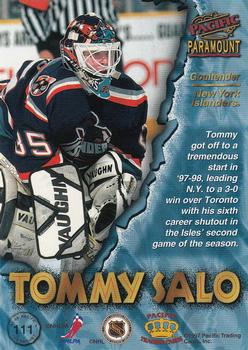 1997-98 Pacific Paramount #111 Tommy Salo Back