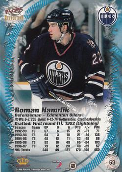 1997-98 Pacific Revolution #53 Roman Hamrlik Back