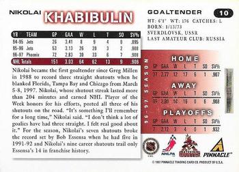 1997-98 Score #10 Nikolai Khabibulin Back