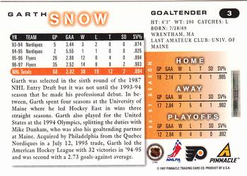 1997-98 Score #3 Garth Snow Back