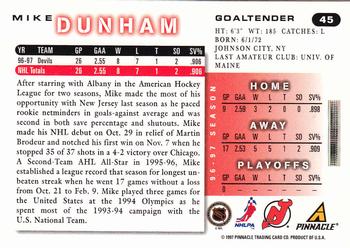 1997-98 Score #45 Mike Dunham Back