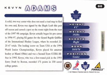 1997-98 Score #60 Kevyn Adams Back
