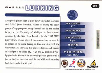 1997-98 Score #69 Warren Luhning Back