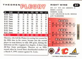1997-98 Score #97 Theoren Fleury Back