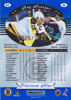 1997-98 Pinnacle Totally Certified - Platinum Blue #41 Ray Bourque Back