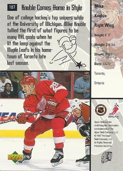 1997-98 Upper Deck #187 Mike Knuble Back