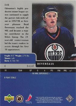 1997-98 Upper Deck Black Diamond #146 Boyd Devereaux Back