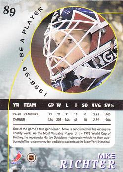 1998-99 Be a Player #89 Mike Richter Back