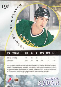 1998-99 Be a Player #191 Darryl Sydor Back