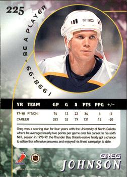 1998-99 Be a Player #225 Greg Johnson Back