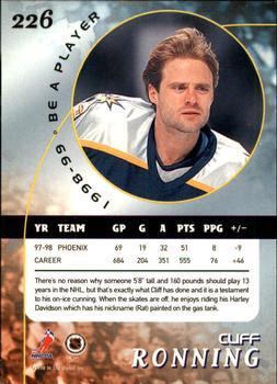 1998-99 Be a Player #226 Cliff Ronning Back