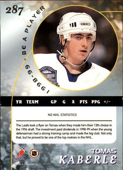 1998-99 Be a Player #287 Tomas Kaberle Back