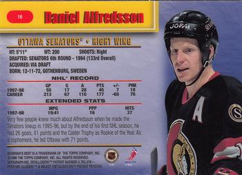 1998-99 Bowman's Best #16 Daniel Alfredsson Back