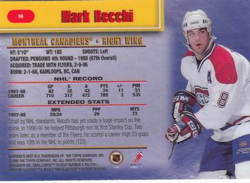 1998-99 Bowman's Best #96 Mark Recchi Back