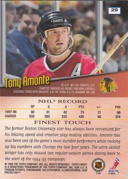 1998-99 Finest #29 Tony Amonte Back