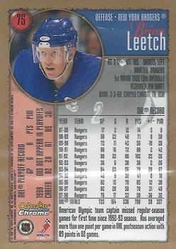 1998-99 O-Pee-Chee Chrome #75 Brian Leetch Back