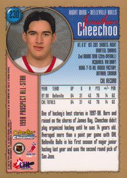 1998-99 O-Pee-Chee Chrome #230 Jonathan Cheechoo Back