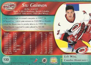 1998-99 Pacific #133 Stu Grimson Back