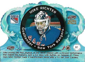 1998-99 Pacific Crown Royale #91 Mike Richter Back