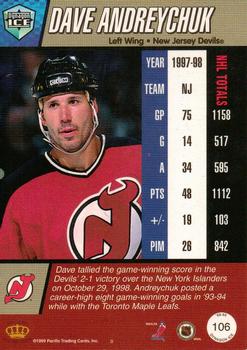 1998-99 Pacific Dynagon Ice #106 Dave Andreychuk Back
