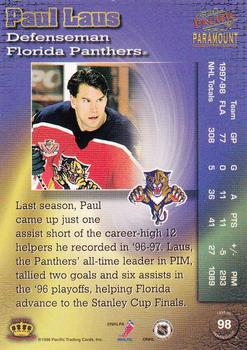 1998-99 Pacific Paramount #98 Paul Laus Back