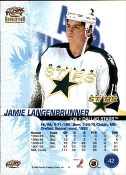 1998-99 Pacific Revolution #42 Jamie Langenbrunner Back