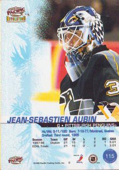 1998-99 Pacific Revolution #115 Jean-Sebastien Aubin Back