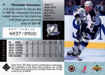 1998-99 SPx Finite #80 Alexander Selivanov Back