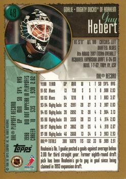 1998-99 Topps #48 Guy Hebert Back
