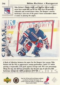 1998-99 UD Choice #246 Mike Richter Back