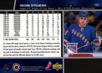 1998-99 Upper Deck #130 Kevin Stevens Back