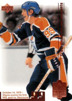 1999 Upper Deck Wayne Gretzky Living Legend #79 Wayne Gretzky (First NHL Goal) Front