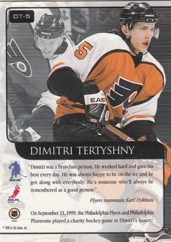 1999-00 Be a Player Memorabilia #DT-5 Dimitri Tertyshny Back