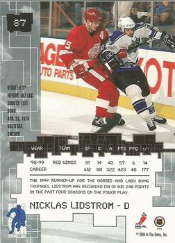1999-00 Be a Player Millennium Signature Series #87 Nicklas Lidstrom Back