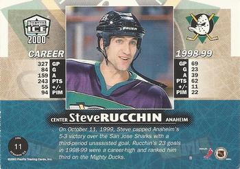 1999-00 Pacific Dynagon Ice #11 Steve Rucchin Back